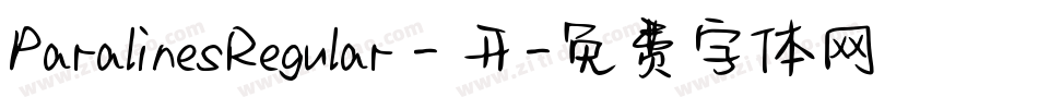 ParalinesRegular - 开字体转换